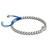 Cerf-volant | Argent & Bleu | Bracelet Charmballa en Cristal de Macramé